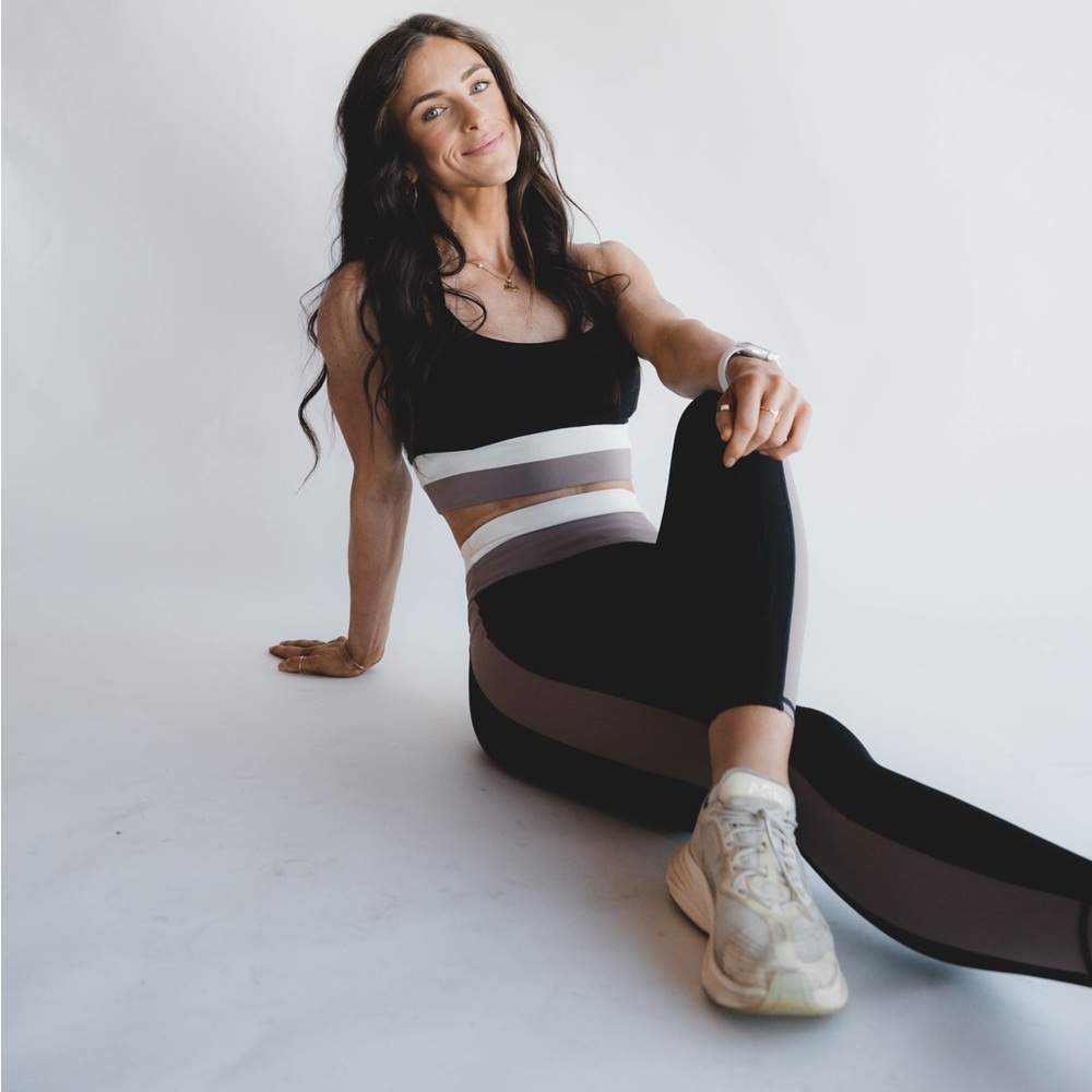 Z Supply Black and Cream Activewear Set